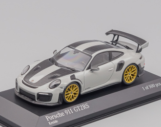 PORSCHE 911 (991/2) GT2 RS with gold rims (2018), light grey