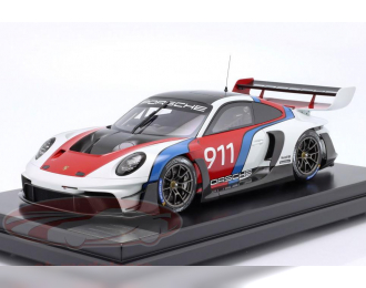 PORSCHE 911 (992) GT3 R Rennsport, red / white / blue / black