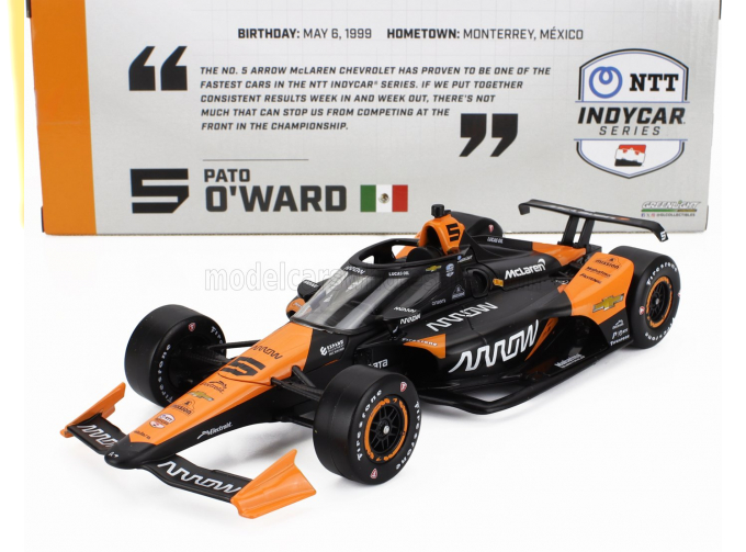 CHEVROLET Team Arrow Mclaren Sp Racing №5 Indianapolis Indy 500 Indycar Series (2024) Pato O'ward, Black Orange