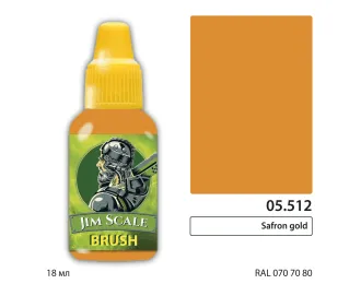 Краска акриловая под кисть Jim Scale: Золотой Шафран (Safron gold), 18мл