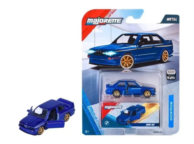 BMW M3, blue / golden Rims