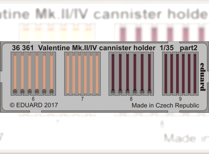 Фототравление для Valentine Mk. II/ IV держатели канистр