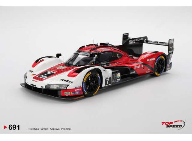 Porsche 963 #7 Porsche Penske Motorsport Daytona 24 hrs Winner, red/white/black 2025