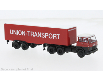 HANOMAG-HENSCHEL F 221 S Koffer Union Transport (1969), red/white