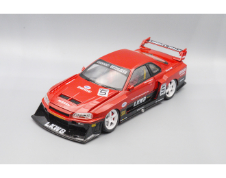 NISSAN Skyline GT-R Liberty Walk, красный, 27 см.