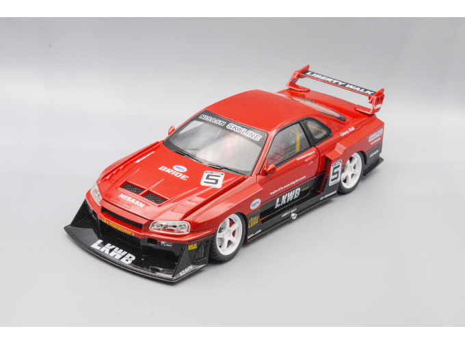 NISSAN Skyline GT-R Liberty Walk, красный, 27 см.