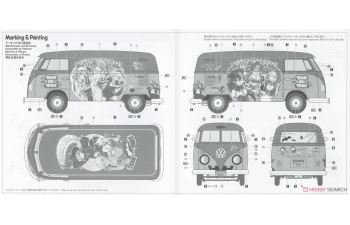 Сборная модель VOLKSWAGEN T1 Delivery Van Egg Girls Happy Halloween 1962