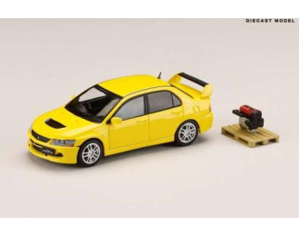 MITSUBISHI Lancer Evolution 9 GSR with engine display model, yellow solid