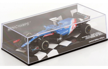 RENAULT F1 A521 Renault E-tech 20b Team Alpine №14 4th Hungary Gp (2021) Fernando Alonso, Blue Met Red White