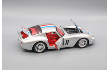 FERRARI 250 GTO 1962, серебристый, 21 см.