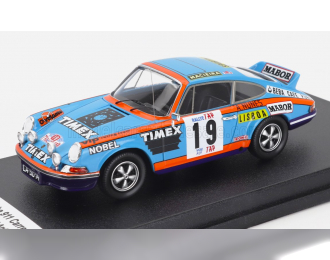 PORSCHE 911 Carrera Rs Coupe №19 Rally Tap (1973) Americo Nunes - Antonio Morais, Light Blue Orange