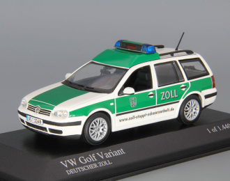 VOLKSWAGEN Golf Variant German Customs Deutscher Zoll (2004), white / green