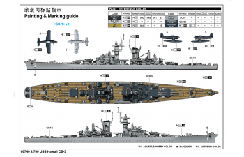 Сборная модель Линейный крейсер USS Hawaii CB-3