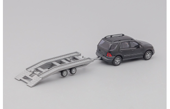 MERCEDES-BENZ ML-Class (W163) with Trailer, black / gray