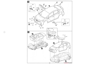 Сборная модель Toyota Prius Series 30 Early Type Radio Transmission Patrol Car Полиция Японии