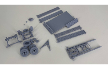 Сборная масштабная модель прицепа ГКБ-819 с обычными бортами