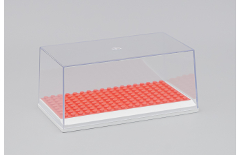 Бокс белый подиум + LEGO красный