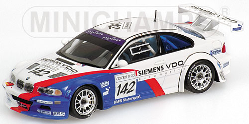 BMW M3 GTR Muller - Muller - Stuck Class Winners Team BMW Motorsport 24H SPA (2004), white 