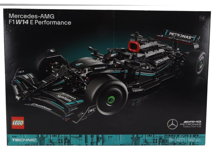 MERCEDES-BENZ GP Lego Technic - F1 W14 Team Mercedes-amg Petronas Formula One Season (2023) Lewis Hamilton - George Russel - 1642 Pezzi - 1642 Pieces, Matt Black