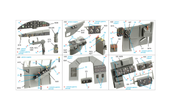 3D Декаль интерьера кабины He 111H-6 (Border Model) (малая версия)