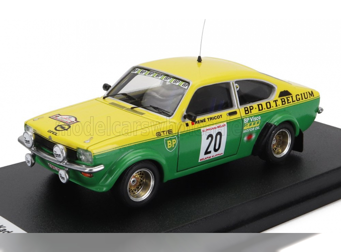 OPEL Kadett Gt/e (night Version) №20 Rally Ypres (1977) R.Tricot - E.Symens, Yellow Green