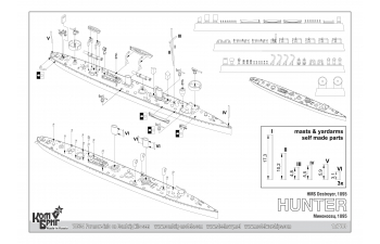 Сборная модель Эсминец HMS Hunter (Handy-class) Destroyer, 1895