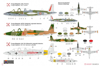 Сборная модель Fouga CM-170 Magister «Over Europe Pt.II»