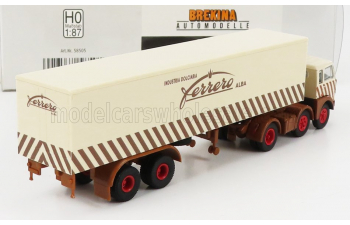 FIAT 690 T Truck 3-assi Telonato Industria Dolciaria Ferrero (1960), Beige Brown