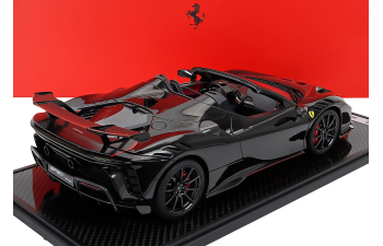 FERRARI Sf90 Xx Stradale Spider (2024) - Con Vetrina - With Showcase, Nero Daytona - Red Carbon Black