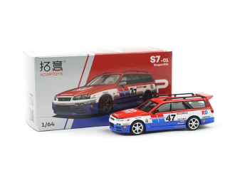 NISSAN Stagea R34 #47, red / white / blue