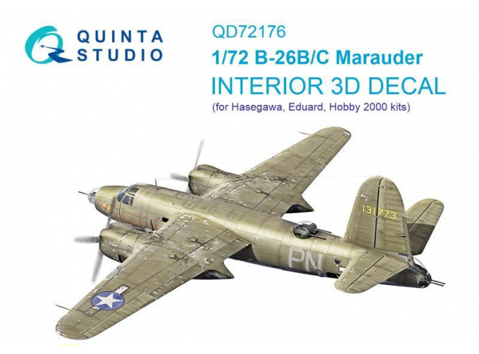 3D Декаль интерьера для B-26B Marauder (Hasegawa/ Eduard/ Hobby2000)