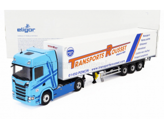 SCANIA S500 Truck Cassonato Rousset Transports (2020), Light Blue White