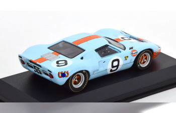 FORD Gt40 4.9l V8 Team Jw Automotive Engineering Gulf №9 Winner 24h Le Mans (1968) L.Bianchi - P.Rodriguez, Light Blue Orange