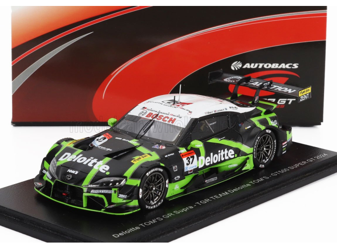 TOYOTA Supra Gr Team Deloitte №37 Gt500 Class Super Gt (2024) Giuliano Alesi - Ukyo Sasahara, Black Green White