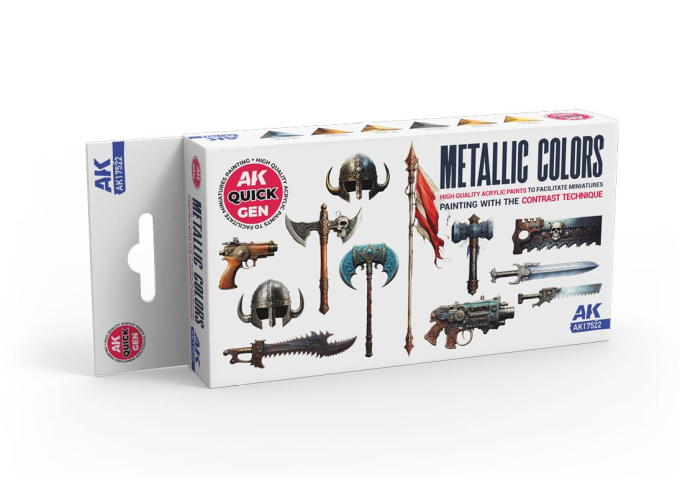 Набор красок QUICK GEN - Металлики / METALLICS