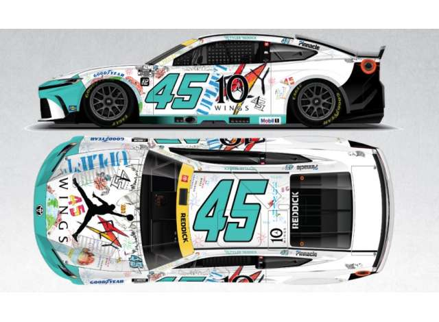 TOYOTA Camry XSE #45 Tyler Reddick *Jordan Brand*, white/blue 2025