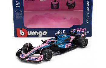 ALPINE F1 - Set 12x - Espositore - Display Stand - A525 Team Bwt Alpine N 10 Season 2025 Pierre Gasly + N 43 Franco Colapinto, Black Blue Pink