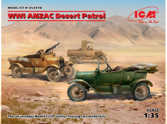 Сборная модель «Пустынный патруль» ANZAC (Model T LCP, Utility, Touring)