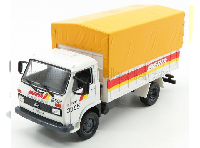 PEGASO Ekys 1210 Truck Telonato Iberia 1986, White Yellow