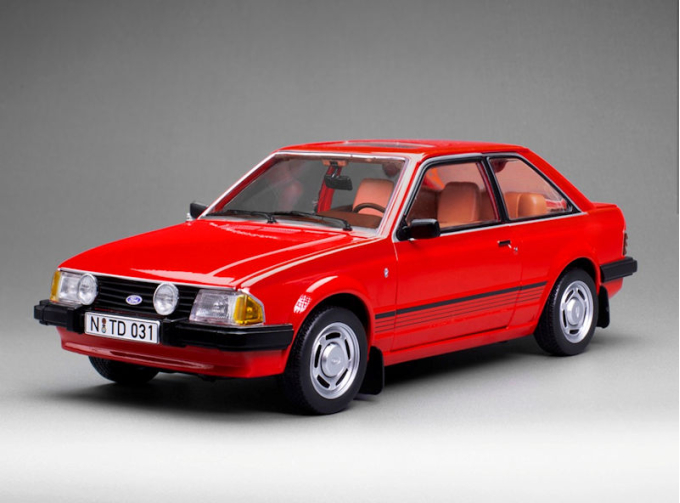 FORD Escort Mark III Ghia (1983), sunburst red 