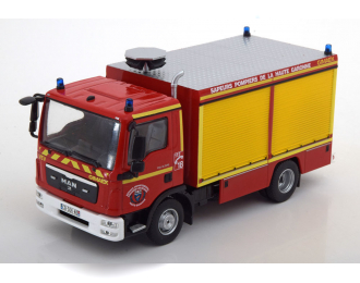 MAN TGL 12.250 fire engine France, red-yellow