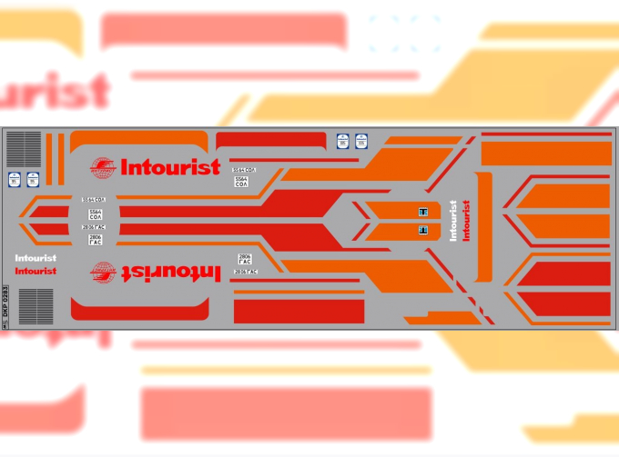 Декаль ПОЛОСЫ IKARUS-250,59 INTOURIST (100х290)