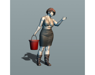 Фигура Доярка 3, окрашенная, окрашенная