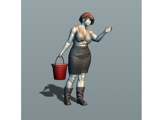 Фигура Доярка 3, окрашенная, окрашенная