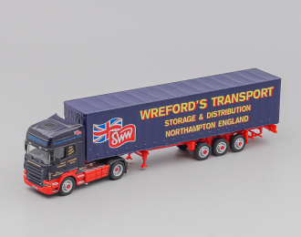 SCANIA TL Tractor / Curtainside Trailer "Wreford's Transport", blue / red