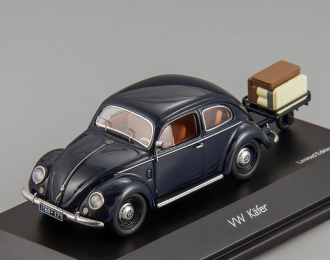 Volkswagen Beetle Ovali with trailer and luggage "Auto Porter" (blue)