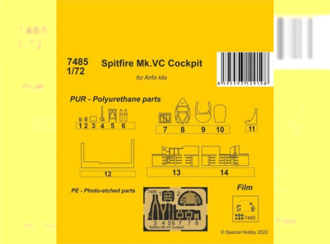 Spitfire Mk.VC Cockpit / для комплекта Airfix