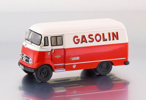 MERCEDES-BENZ L319 box van Gasolin, red