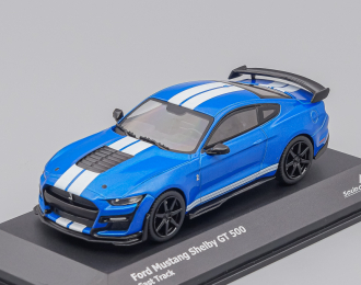 FORD Mustang Shelby GT500 Fast Track (2020), blue metallic / white