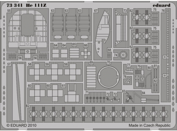 Фототравление для He 111Z interior S.A.